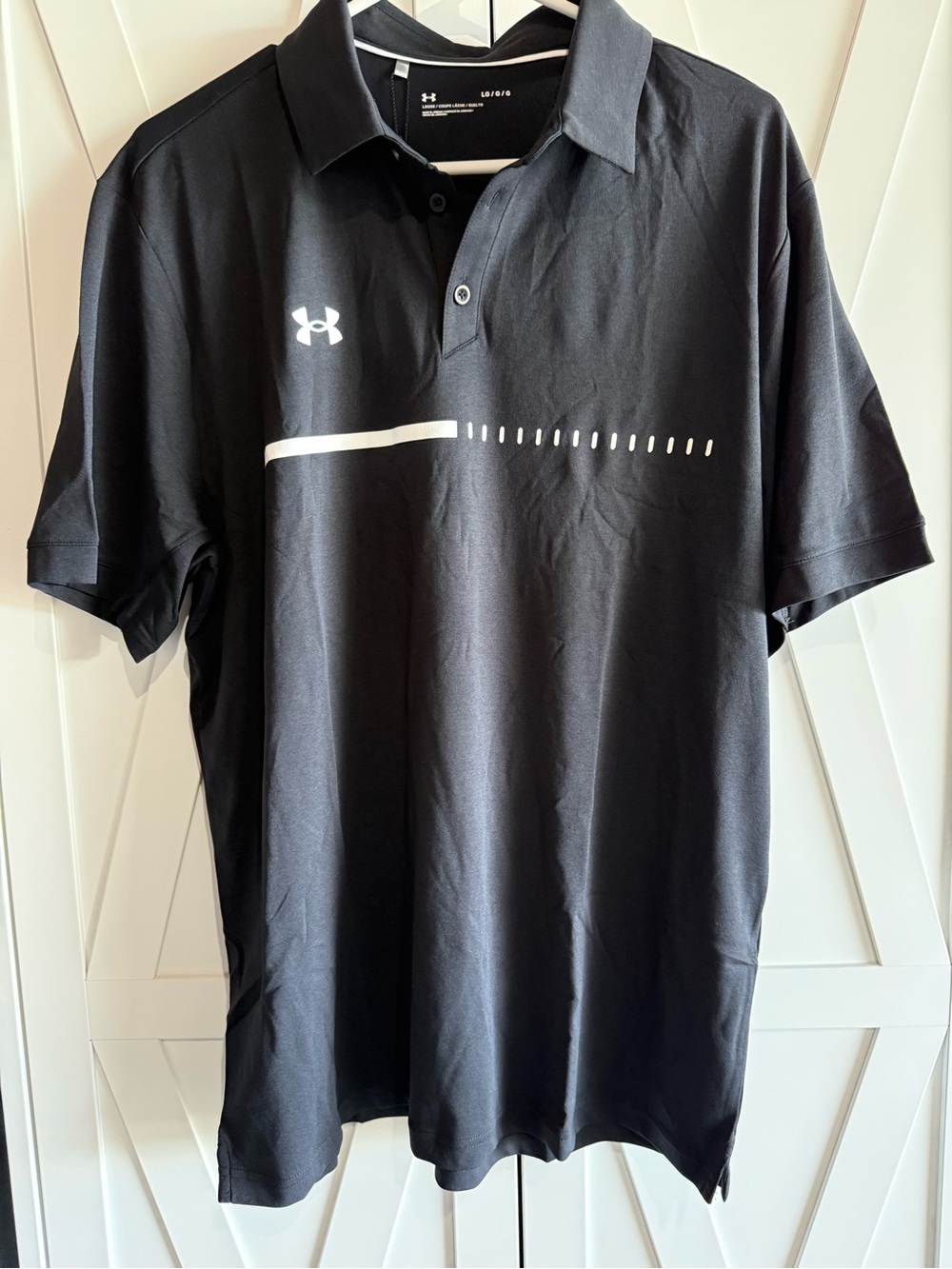 Under Armour Black Polo with White Accent